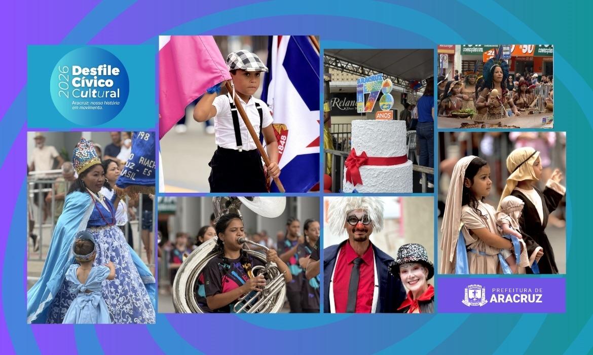 Leia mais sobre o artigo Aracruz celebra 178 anos e realiza tradicional Desfile Cívico que emociona e valoriza sua identidade