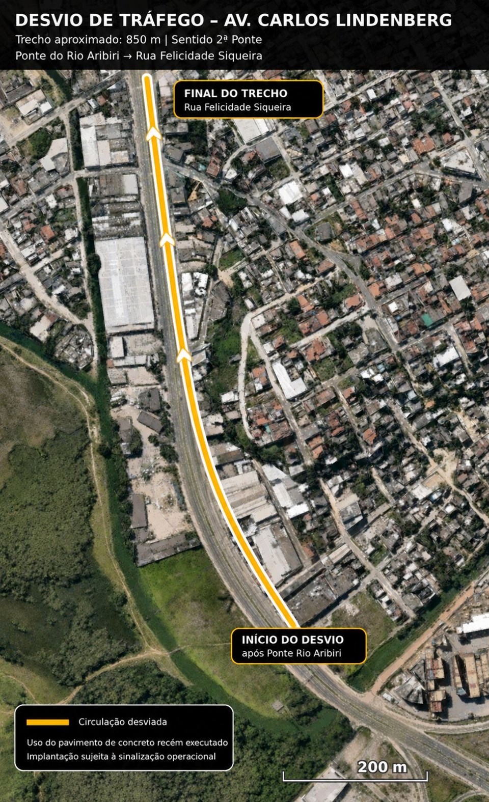 Leia mais sobre o artigo Obras do Expresso GV avançam com desvio de tráfego para pista de concreto na Avenida Carlos Lindenberg