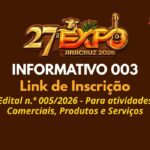 27ª ExpoAracruz: Link de Inscrição